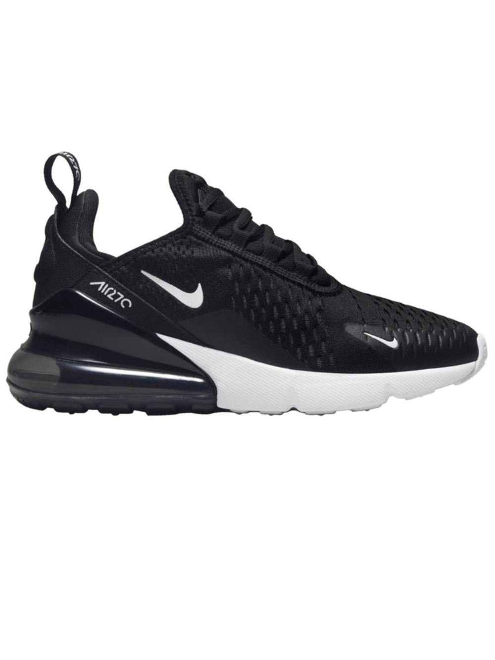 Nike Black and White Air Max 270 Running Shoe